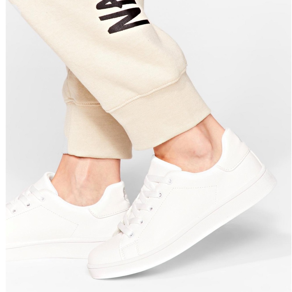 Nasty Gal Faux Leather Croc Embossed Sneakers